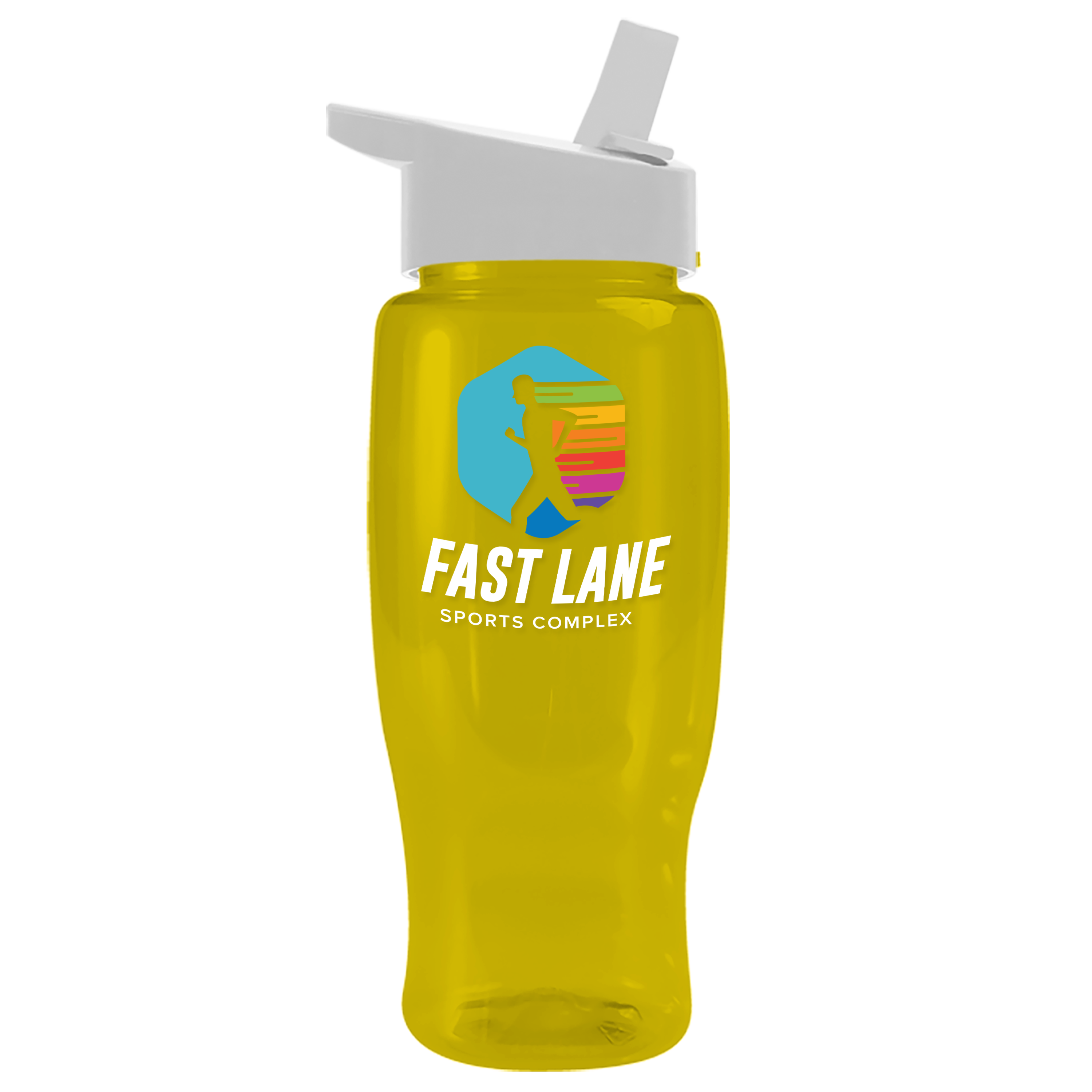 Poly+ Recycled Bottle with Flip-Straw Lid - 27 oz.